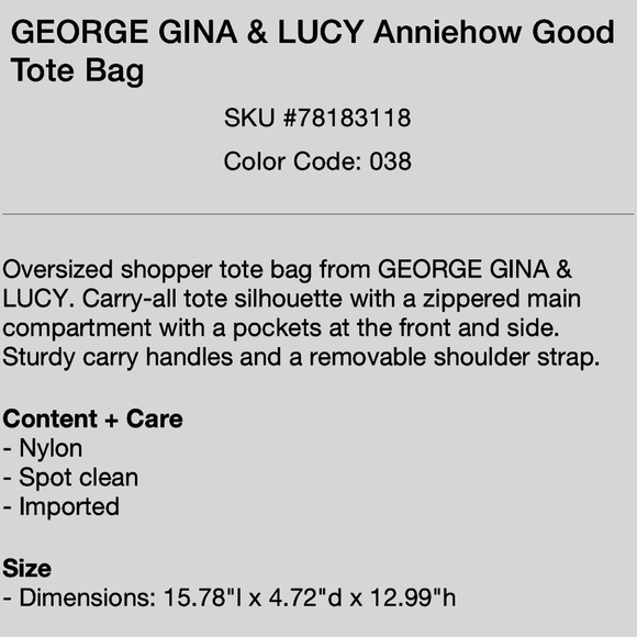 George Gina & Lucy green Anniehow Good bag. NWT - Picture 8 of 8